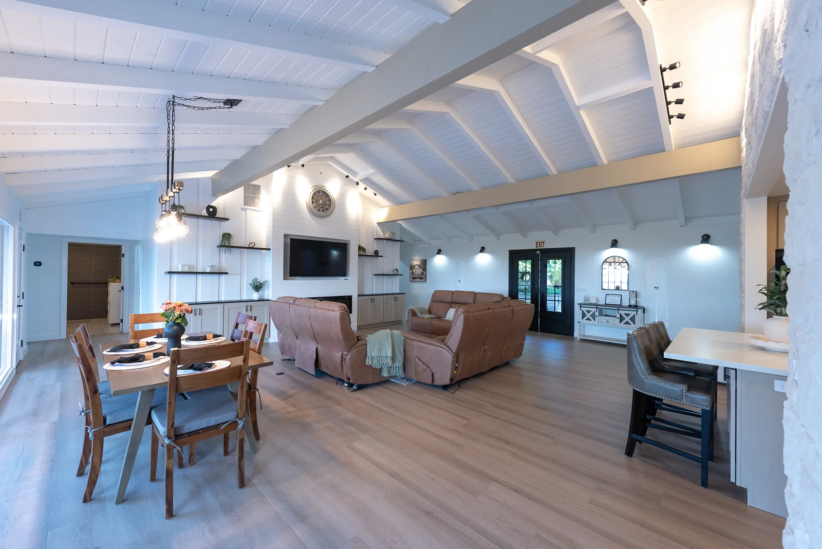 Open shared living and dining room at Ohana Excellence Crown Ranch Home